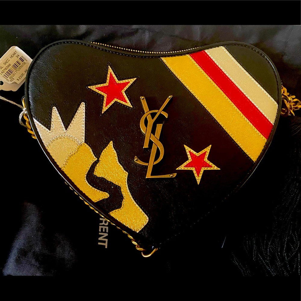 YSL sac heart crossbody bag.